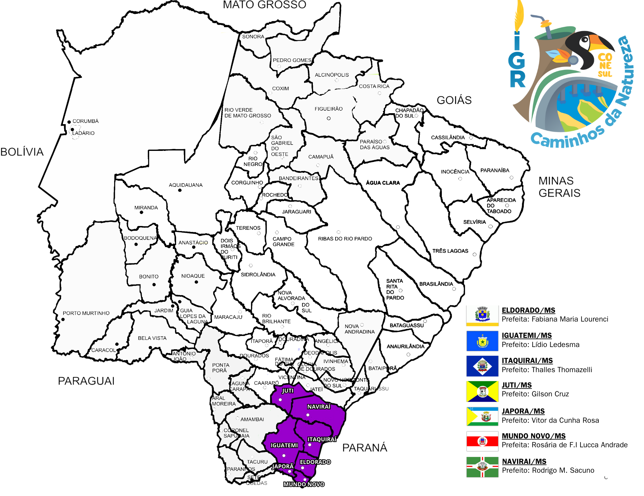 Mapa Caminhos Da Natureza Colorido